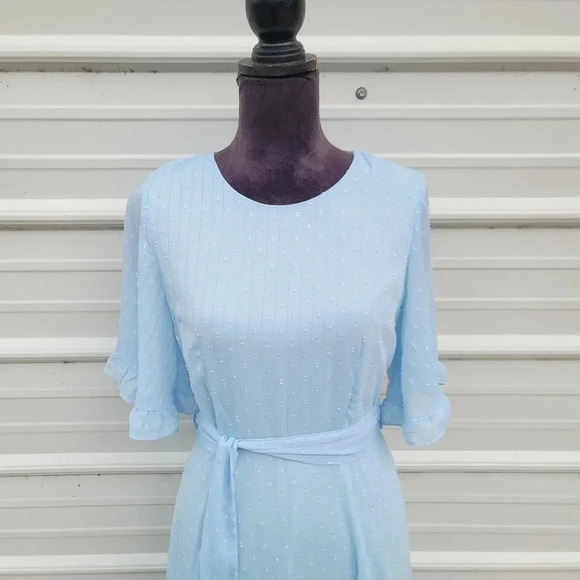 Mello Day Nordstrom Womens Light Blue Flovy Flattering Formal Dress Hi Low Sz S - Picture 9 of 13